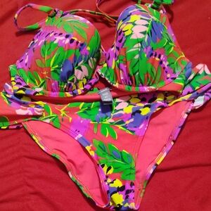 Aerie Multicolor Floral Bikini